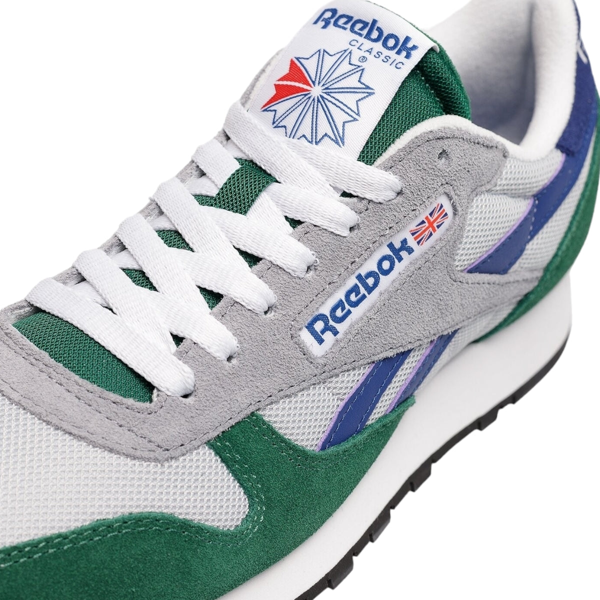 Tenis Reebok Classic Leather Hombre Gris Verde GX4655